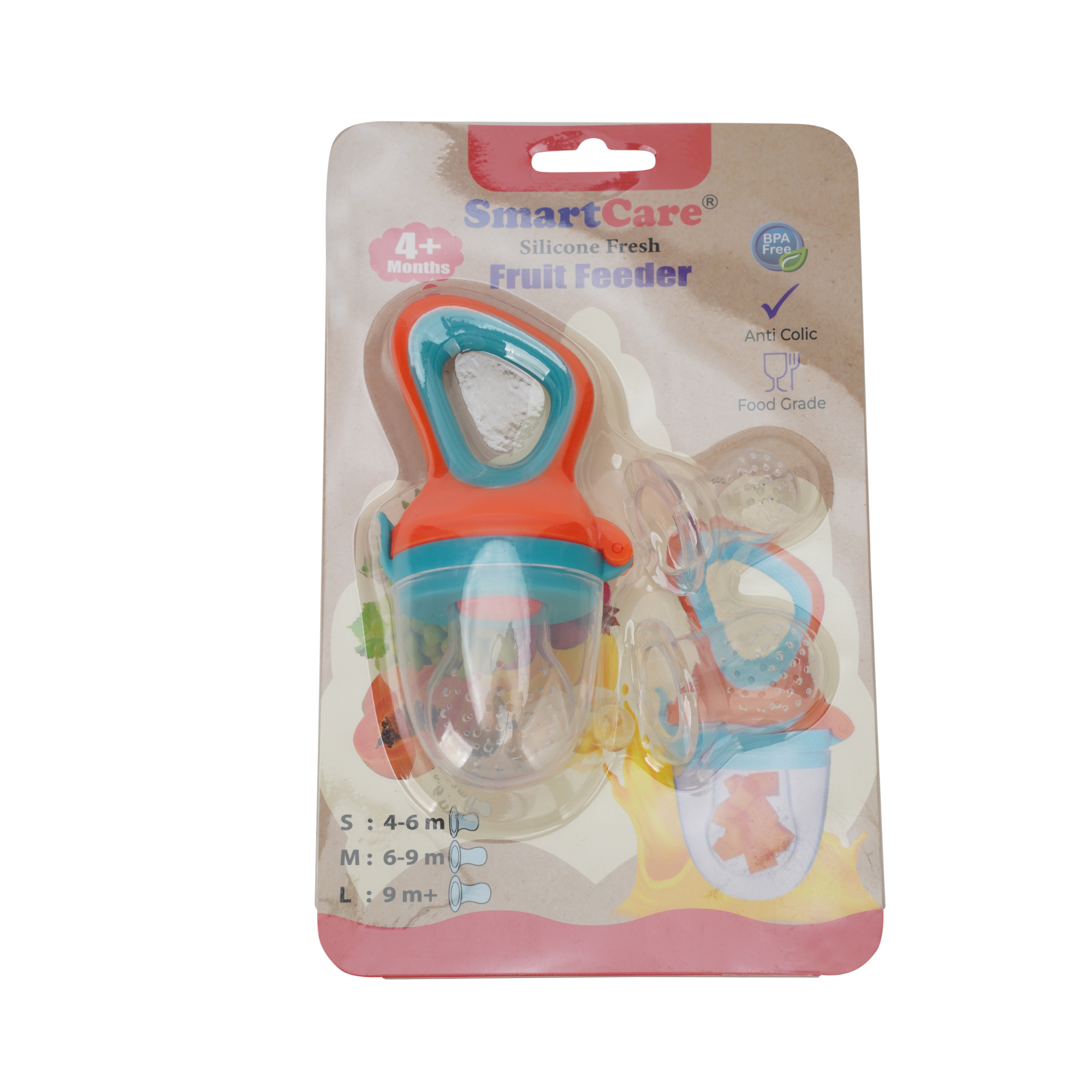 Smart Care Silicon Fresh Fruit Feeder in Blister Card With 2 Sac Extra