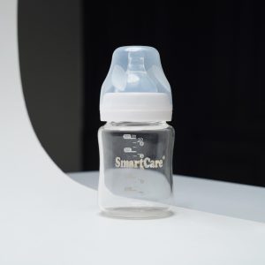 SmartCare Wide Neck Glass Bottle Baby Feeder – 150ml